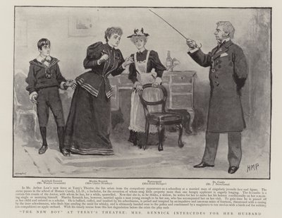 テリーの劇場で新しい男の子、レニック夫人は彼女の夫のために仲裁します 作： Henry Marriott Paget